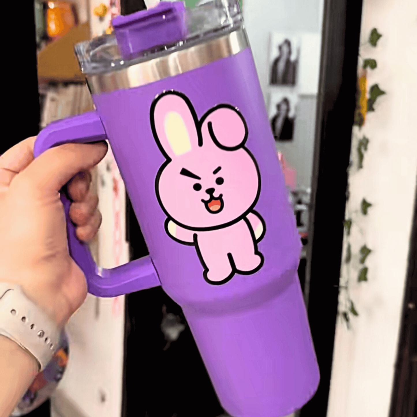 Exclusive: Customized BTS BT21 Quencher Tumbler 40 oz / 1.2L + *GIFTS Set 8x Coasters* - LIMITED EDITION