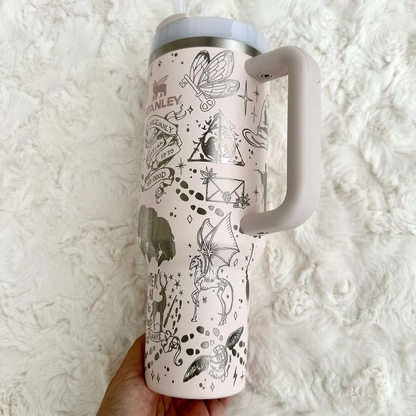 Exclusive: Customized HP STLY Quencher Tumbler 40 oz / 1.2L + *FREE GIFTS Set 5x Straw Covers* - LIMITED EDITION