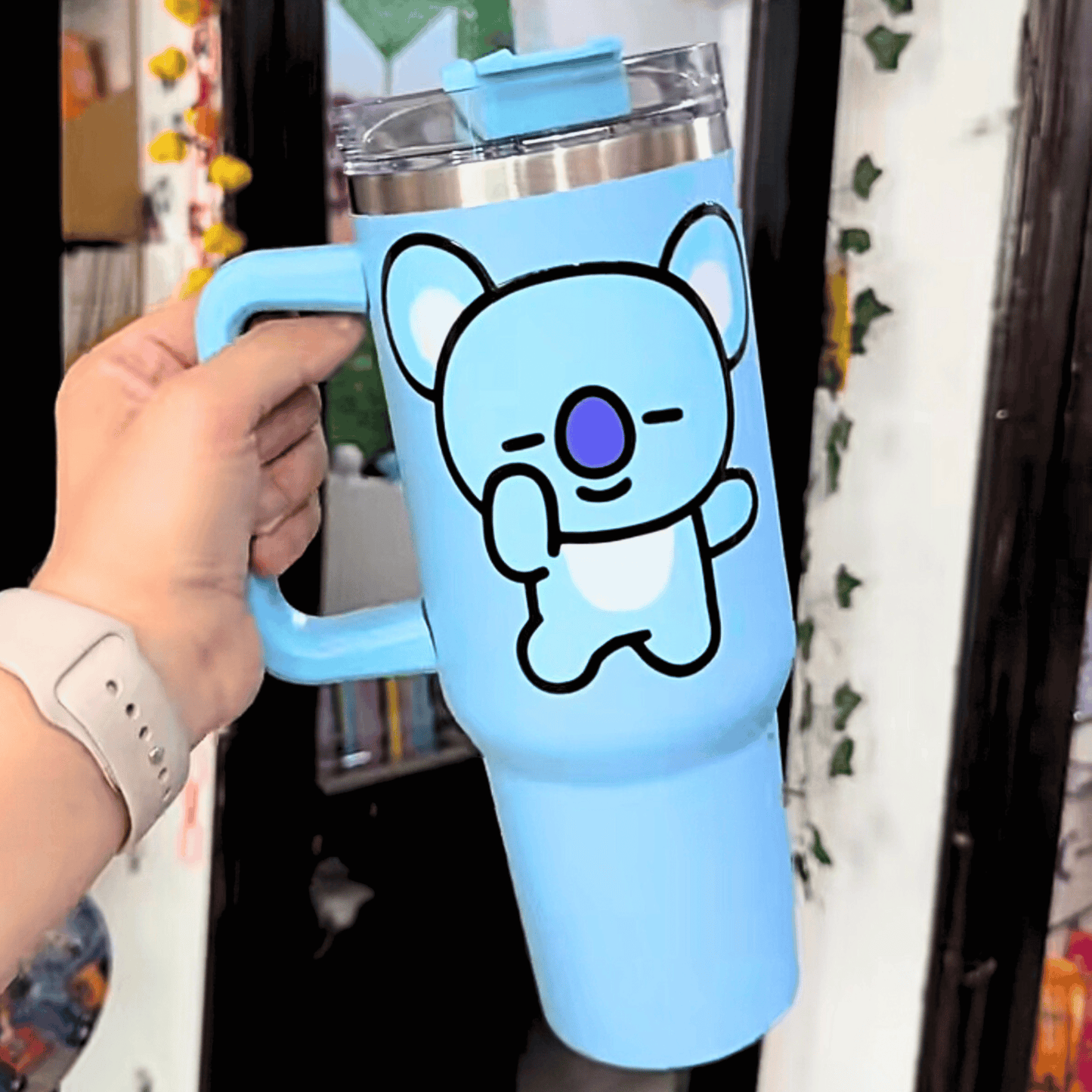 Exclusive: Customized BTS BT21 Quencher Tumbler 40 oz / 1.2L + *GIFTS Set 8x Coasters* - LIMITED EDITION