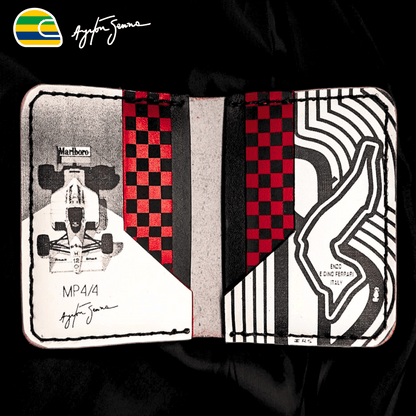 Exclusive: Senna Signature McLaren MP4/4 Wallet 100% Genuine Leather and High Quality Craftsmanship + *GIFTS 1x Keychain* - LIMITED EDITION