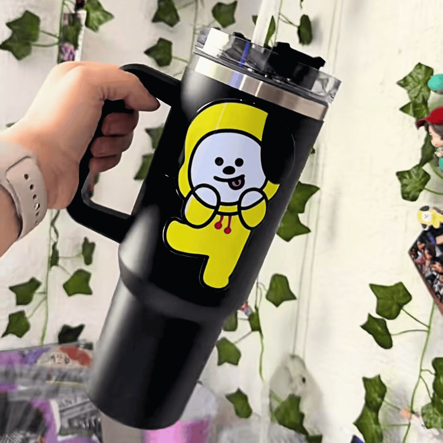 Exclusive: Customized BTS BT21 Quencher Tumbler 40 oz / 1.2L + *GIFTS Set 8x Coasters* - LIMITED EDITION