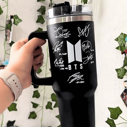 Exclusive: Customized BTS BT21 Quencher Tumbler 40 oz / 1.2L + *GIFTS Set 8x Coasters* - LIMITED EDITION