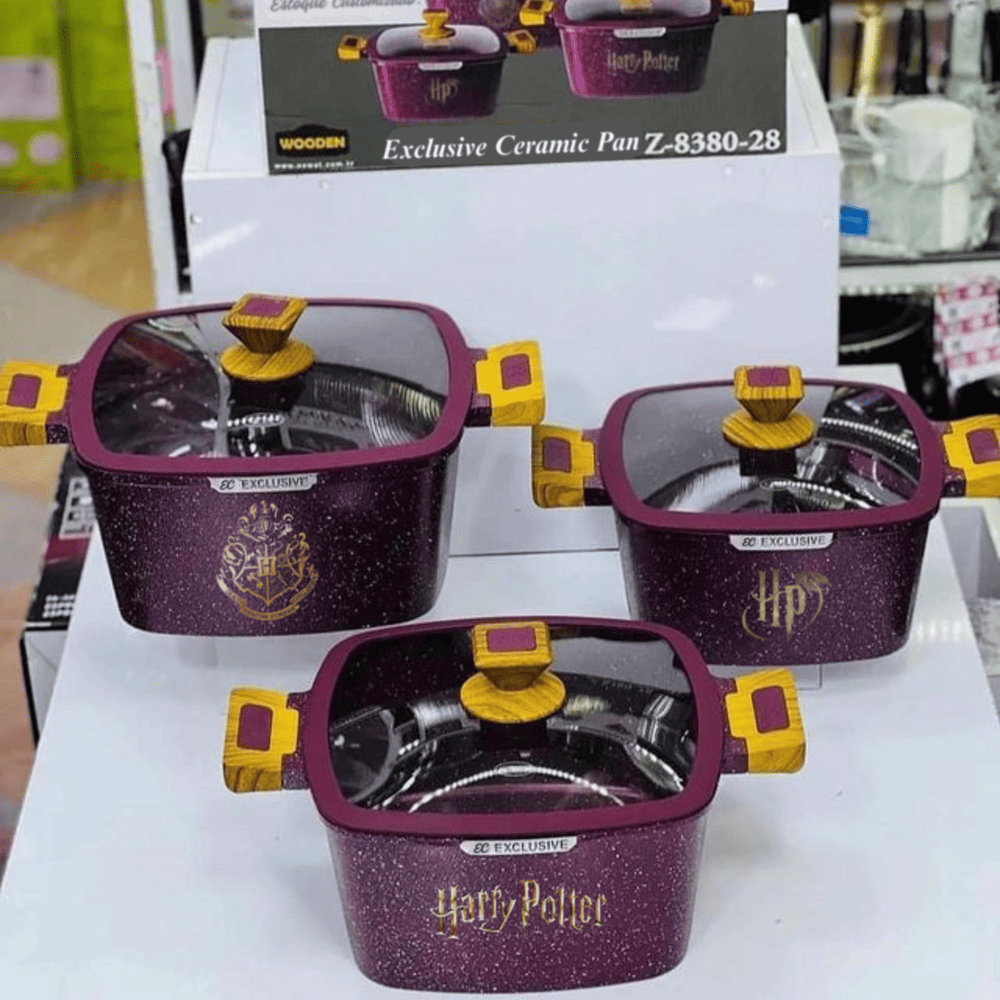 Exclusive: Set 3x pcs HP Custom Ceramic Nonstick Cookware + *FREE GIFTS 8x HP Wooden Spoons* - LIMITED EDITION