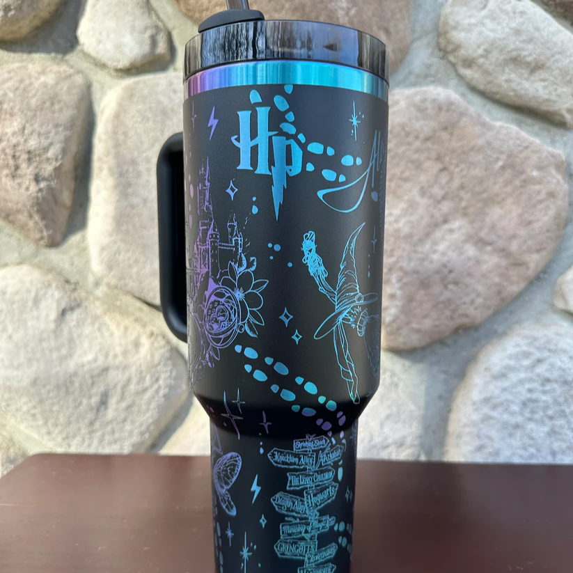 Exclusive: Customized HP STLY Quencher Tumbler 40 oz / 1.2L + *FREE GIFTS Set 5x Straw Covers* - LIMITED EDITION