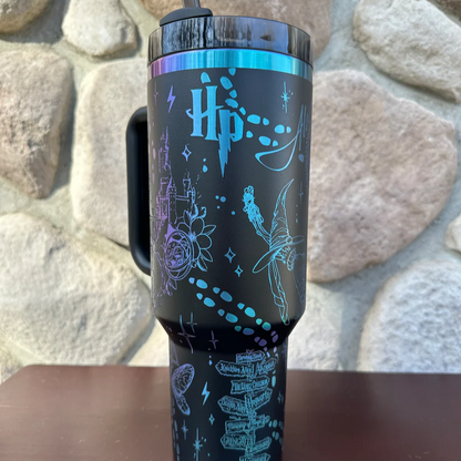 Exclusive: Customized HP STLY Quencher Tumbler 40 oz / 1.2L + *FREE GIFTS Set 5x Straw Covers* - LIMITED EDITION