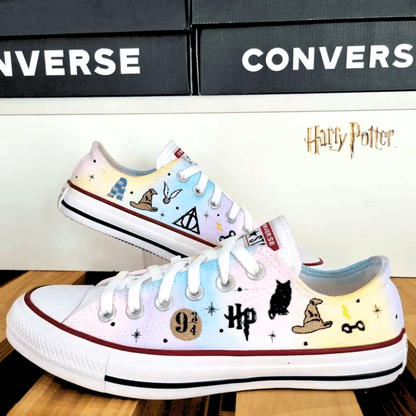 Exclusive: HP Custom All Star Shoes and Sneakers Handmade Embroidery + *FREE GIFTS 1x Pair of Socks* - LIMITED EDITION