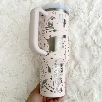 Exclusive: Customized HP STLY Quencher Tumbler 40 oz / 1.2L + *FREE GIFTS Set 5x Straw Covers* - LIMITED EDITION