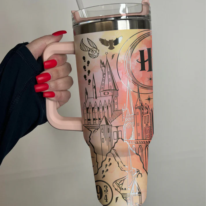 Exclusive: Customized HP STLY Quencher Tumbler 40 oz / 1.2L + *FREE GIFTS Set 5x Straw Covers* - LIMITED EDITION