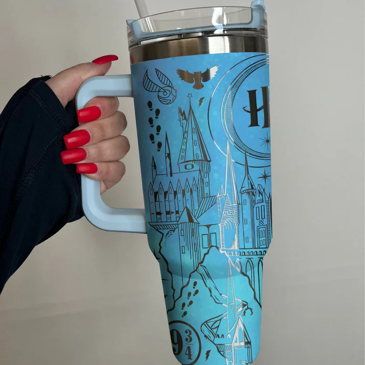 Exclusive: Customized HP STLY Quencher Tumbler 40 oz / 1.2L + *FREE GIFTS Set 5x Straw Covers* - LIMITED EDITION