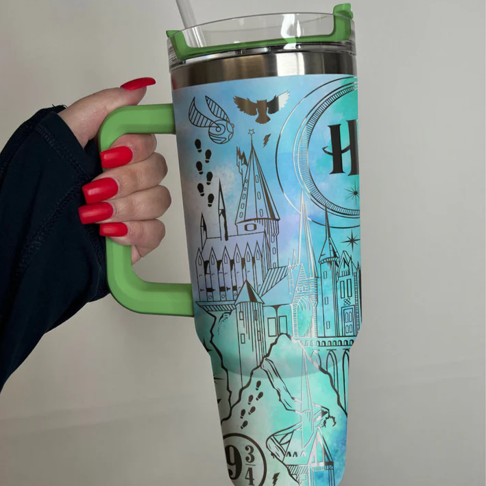 Exclusive: Customized HP STLY Quencher Tumbler 40 oz / 1.2L + *FREE GIFTS Set 5x Straw Covers* - LIMITED EDITION