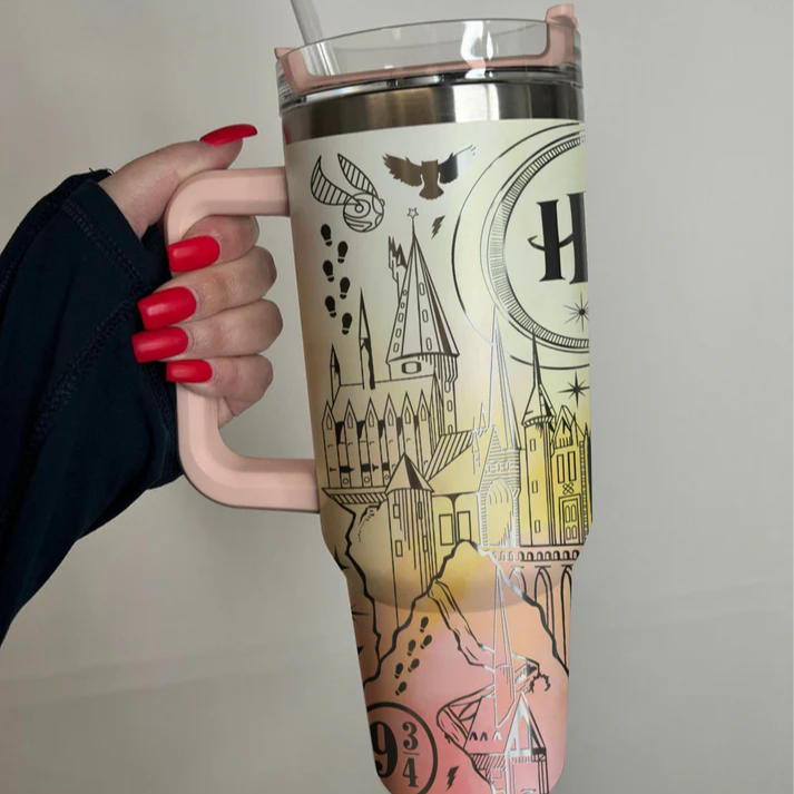 Exclusive: Customized HP STLY Quencher Tumbler 40 oz / 1.2L + *FREE GIFTS Set 5x Straw Covers* - LIMITED EDITION