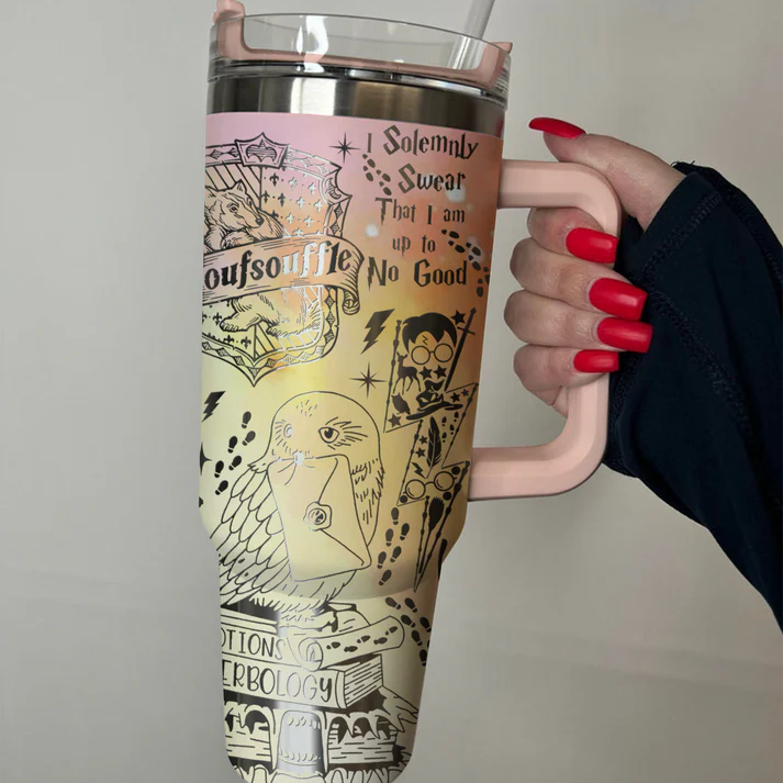 Exclusive: Customized HP STLY Quencher Tumbler 40 oz / 1.2L + *FREE GIFTS Set 5x Straw Covers* - LIMITED EDITION