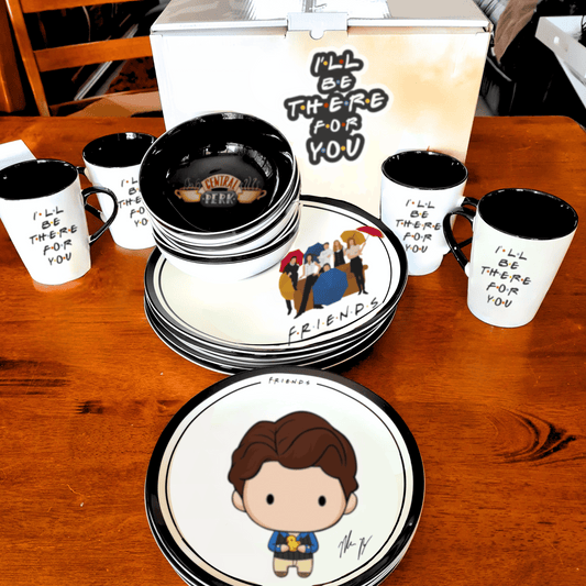 Exclusive: Friends Signature Custom Dinnerware Set 16x pcs + *GIFTS 4x Coasters* - LIMITED EDITION