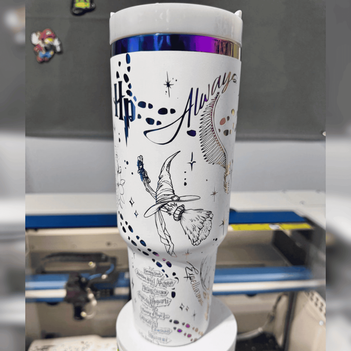 Exclusive: Customized HP STLY Quencher Tumbler 40 oz / 1.2L + *FREE GIFTS Set 5x Straw Covers* - LIMITED EDITION