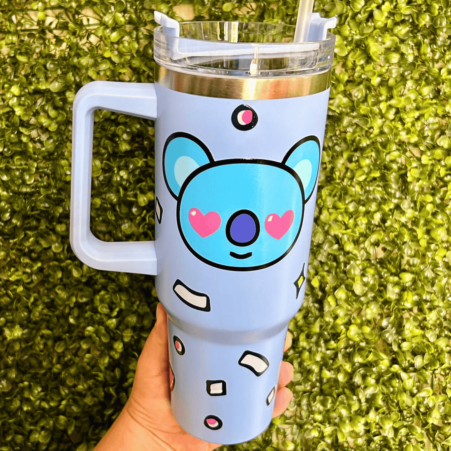 Exclusive: Customized BTS BT21 Quencher Tumbler 40 oz / 1.2L + *GIFTS Set 8x Coasters* - LIMITED EDITION