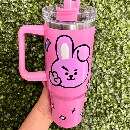 Exclusive: Customized BTS BT21 Quencher Tumbler 40 oz / 1.2L + *GIFTS Set 8x Coasters* - LIMITED EDITION