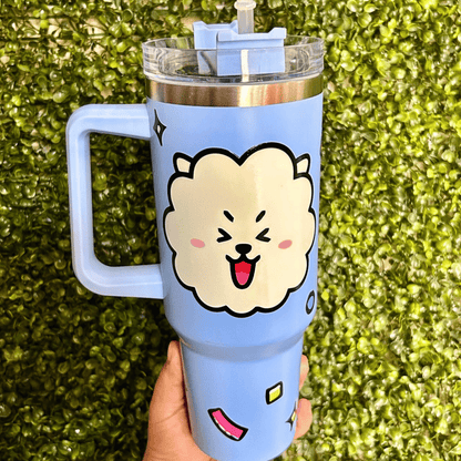 Exclusive: Customized BTS BT21 Quencher Tumbler 40 oz / 1.2L + *GIFTS Set 8x Coasters* - LIMITED EDITION