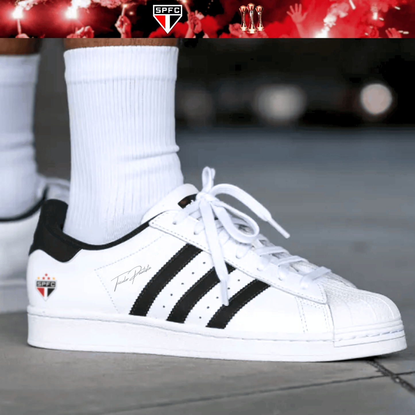 Exclusive: Tricolor Paulista Signature Casual Custom Shoes + *GIFT 1x Pair of Socks* - LIMITED EDITION