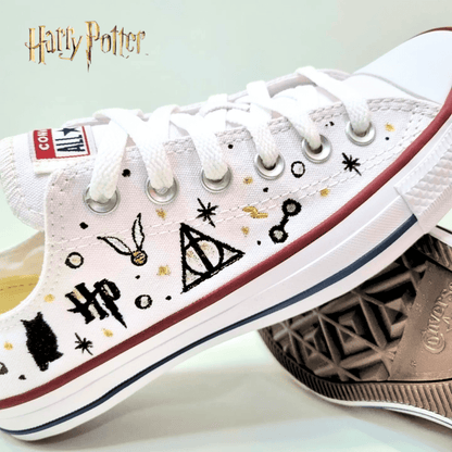 Exclusive: HP Custom All Star Shoes and Sneakers Handmade Embroidery + *FREE GIFTS 1x Pair of Socks* - LIMITED EDITION