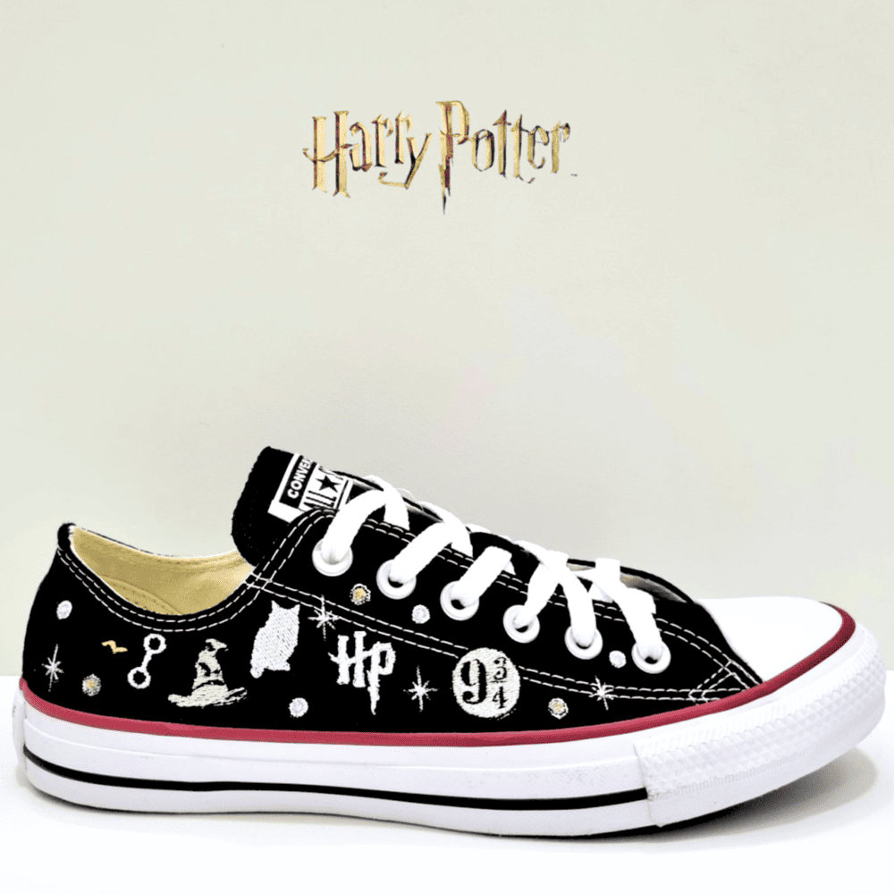 Exclusive: HP Custom All Star Shoes and Sneakers Handmade Embroidery + *FREE GIFTS 1x Pair of Socks* - LIMITED EDITION