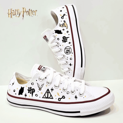 Exclusive: HP Custom All Star Shoes and Sneakers Handmade Embroidery + *FREE GIFTS 1x Pair of Socks* - LIMITED EDITION