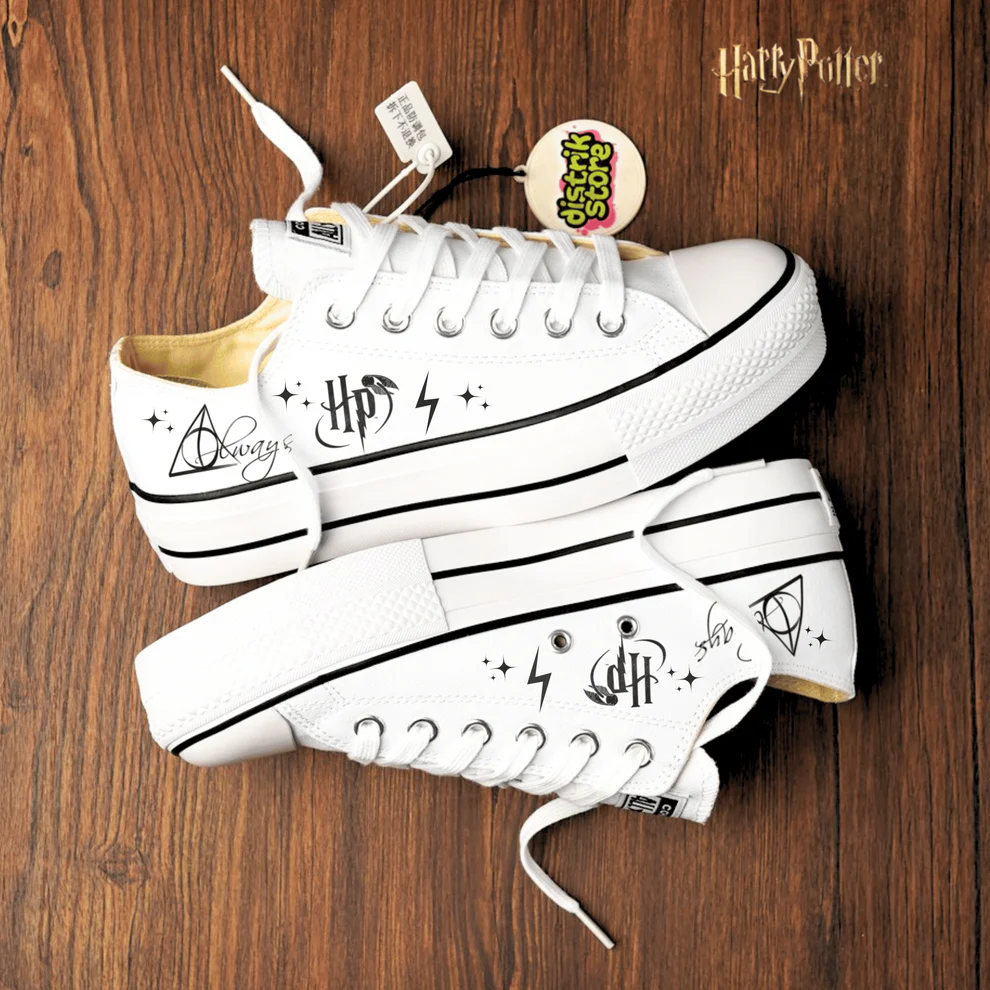 Exclusive: HP Custom All Star Shoes and Sneakers Handmade Embroidery + *FREE GIFTS 1x Pair of Socks* - LIMITED EDITION