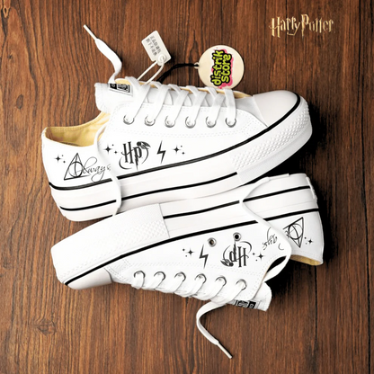 Exclusive: HP Custom All Star Shoes and Sneakers Handmade Embroidery + *FREE GIFTS 1x Pair of Socks* - LIMITED EDITION