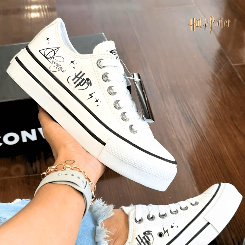 Exclusive: HP Custom All Star Shoes and Sneakers Handmade Embroidery + *FREE GIFTS 1x Pair of Socks* - LIMITED EDITION