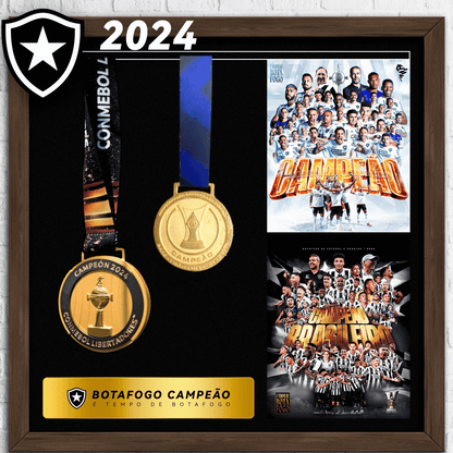 Exclusive: Wooden Frame Medal Glorioso Multi Champion 2024 Brasileirão and Libertadores 33x33cm + *GIFTS 1x Mug* - LIMITED EDITION