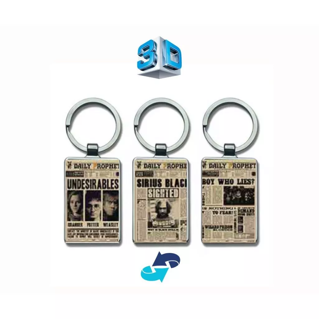 Exclusive: 3D Lenticular HP Daily Prophet and Undesirable Keyrings - LIMITED EDITION