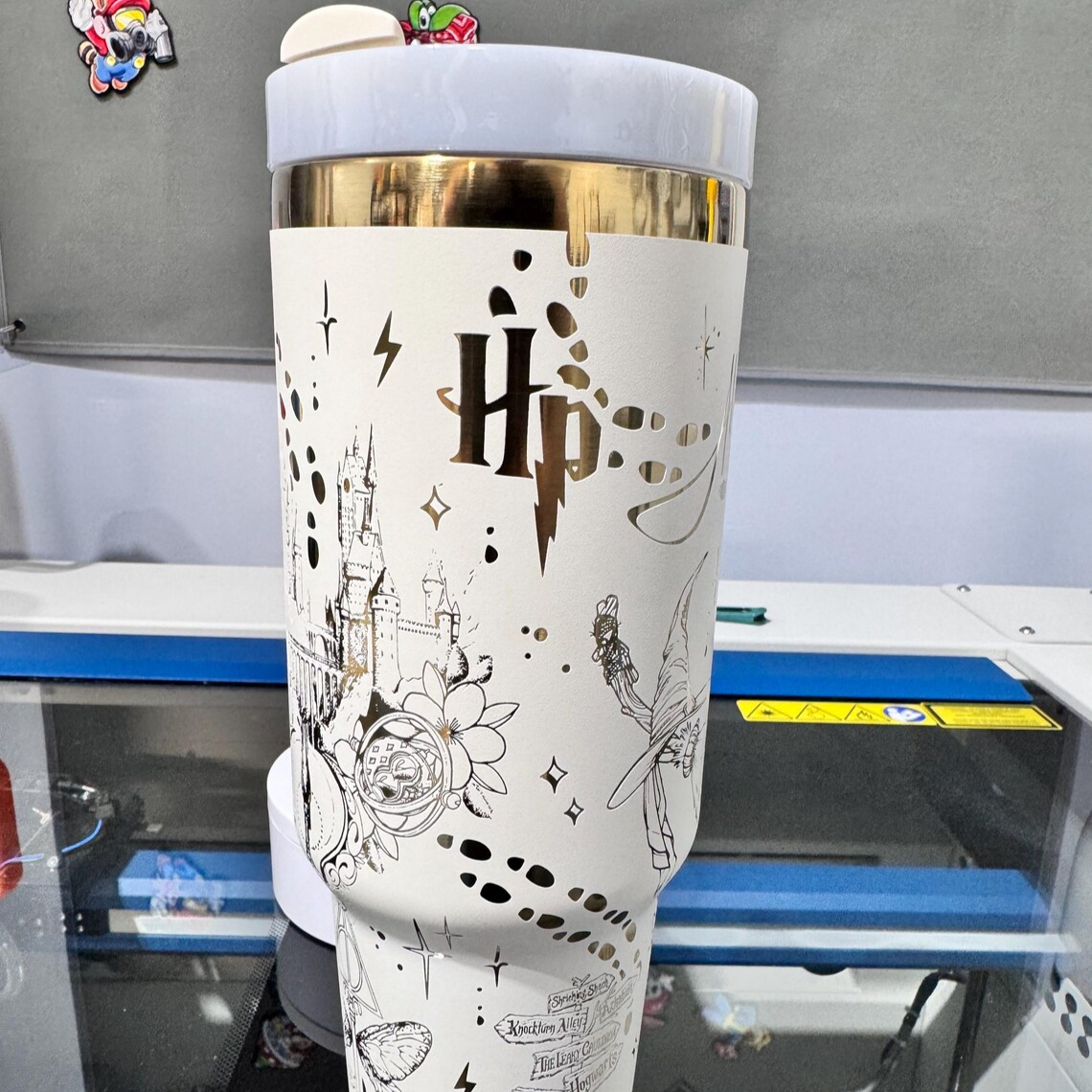 Exclusive: Customized HP STLY Quencher Tumbler 40 oz / 1.2L + *FREE GIFTS Set 5x Straw Covers* - LIMITED EDITION