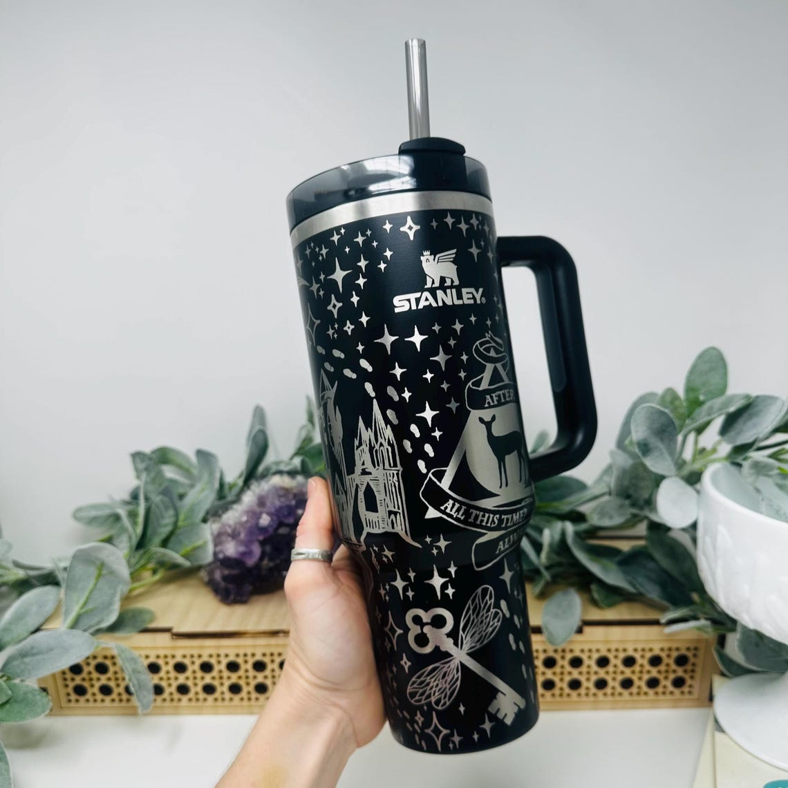 Exclusive: Customized HP STLY Quencher Tumbler 40 oz / 1.2L + *FREE GIFTS Set 5x Straw Covers* - LIMITED EDITION