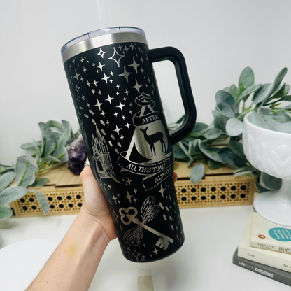 Exclusive: Customized HP STLY Quencher Tumbler 40 oz / 1.2L + *FREE GIFTS Set 5x Straw Covers* - LIMITED EDITION
