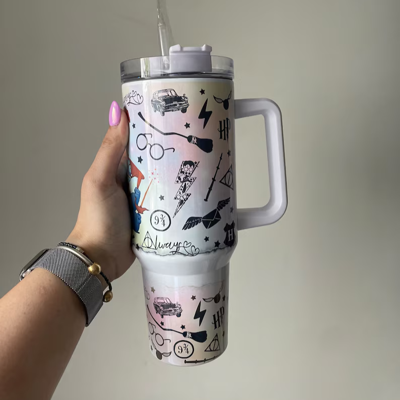 Exclusive: Customized HP STLY Quencher Tumbler 40 oz / 1.2L + *FREE GIFTS Set 5x Straw Covers* - LIMITED EDITION