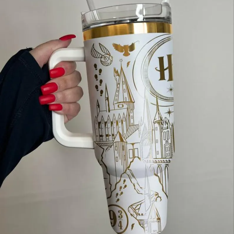 Exclusive: Customized HP STLY Quencher Tumbler 40 oz / 1.2L + *FREE GIFTS Set 5x Straw Covers* - LIMITED EDITION