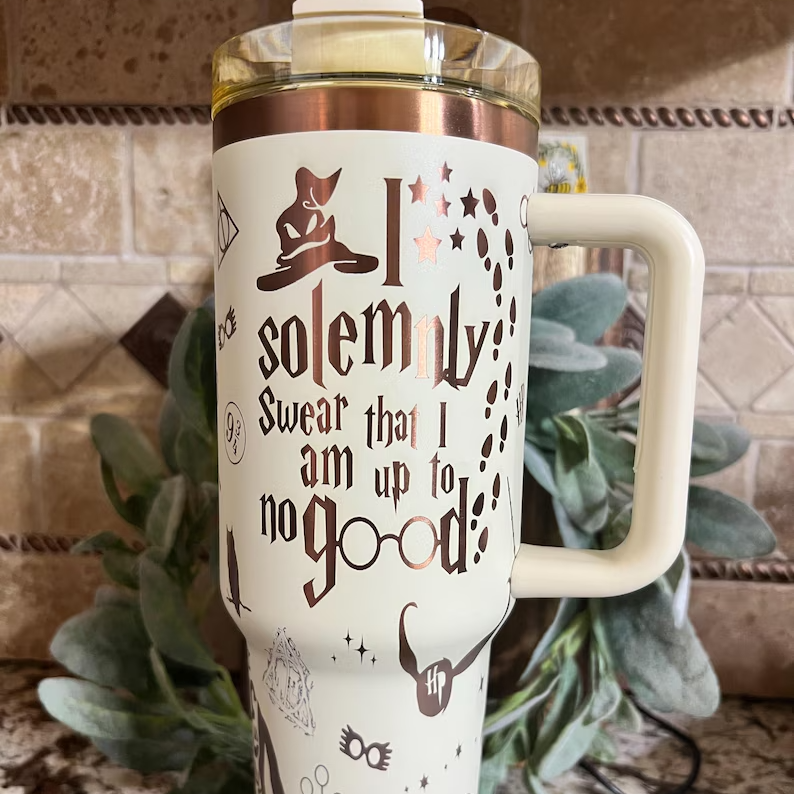 Exclusive: Customized HP STLY Quencher Tumbler 40 oz / 1.2L + *FREE GIFTS Set 5x Straw Covers* - LIMITED EDITION