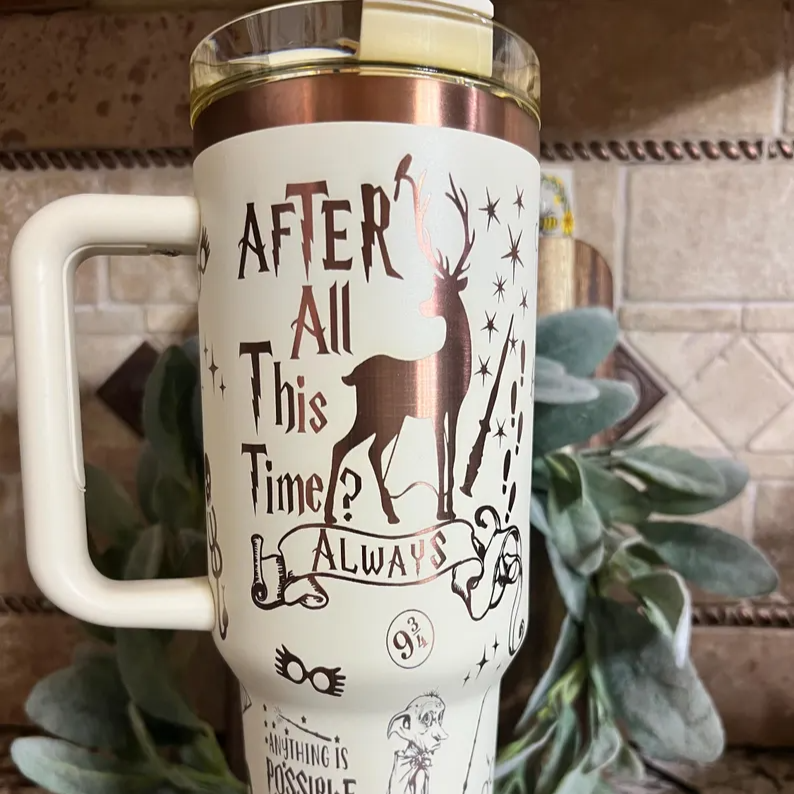 Exclusive: Customized HP STLY Quencher Tumbler 40 oz / 1.2L + *FREE GIFTS Set 5x Straw Covers* - LIMITED EDITION