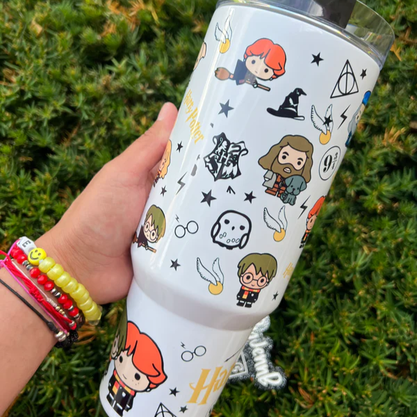 Exclusive: Customized HP STLY Quencher Tumbler 40 oz / 1.2L + *FREE GIFTS Set 5x Straw Covers* - LIMITED EDITION